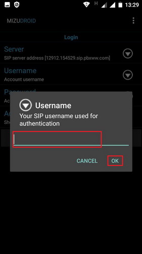 MizuDroid SIP настройки 3
